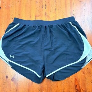 Under Armour HeatGear Womens 2XL Running Shorts Black Loose‎ Fit Gym Workout